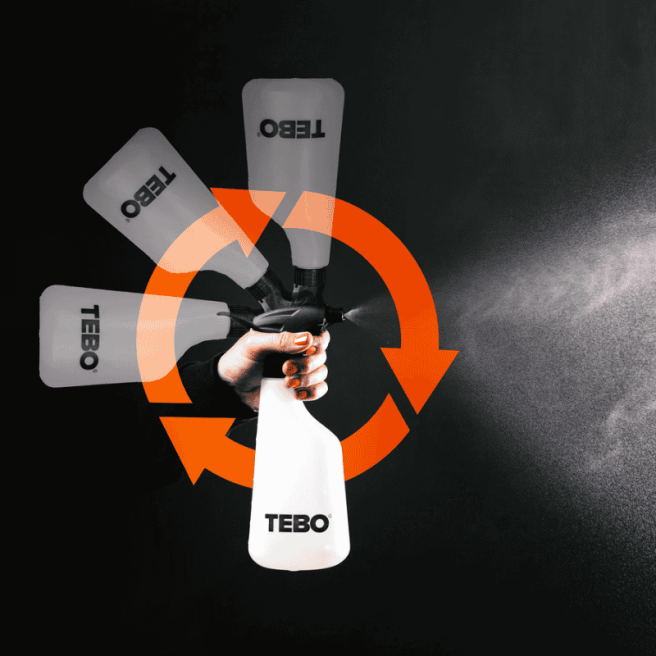 Pulvérisateur Tebo pour le lissage des silicones Pulvérisateur Tebo pour le lissage des silicones
