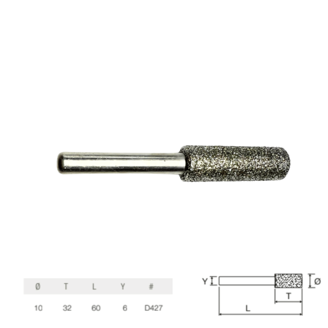 Fraise diamant en tige de 6mm