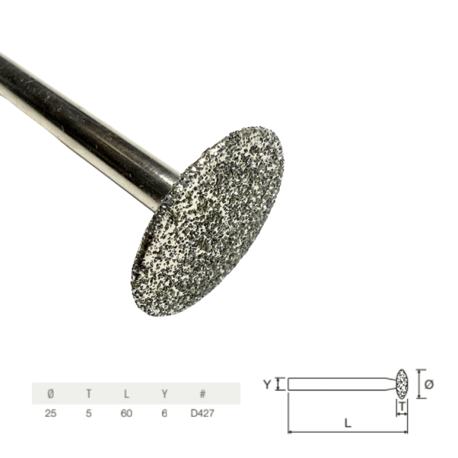 Fraise diamant en tige de 6mm
