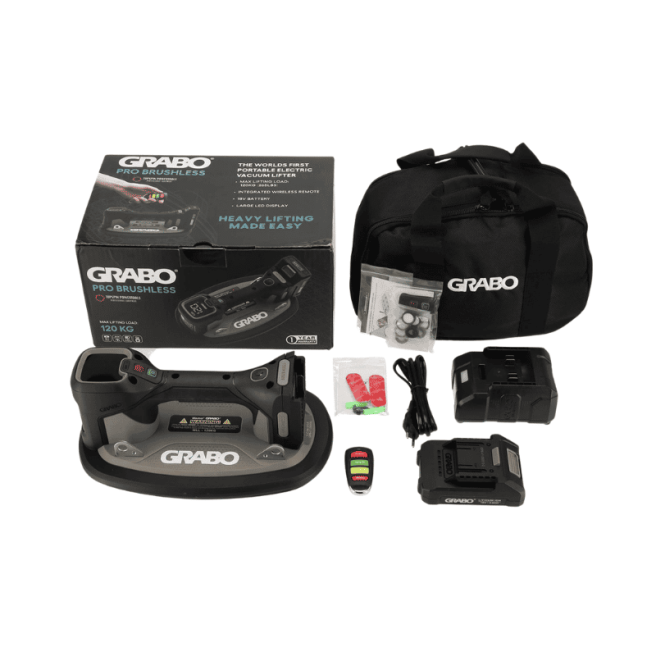 GRABO Pro Brushless – Ventouse électrique 120 kg carrelage XXL