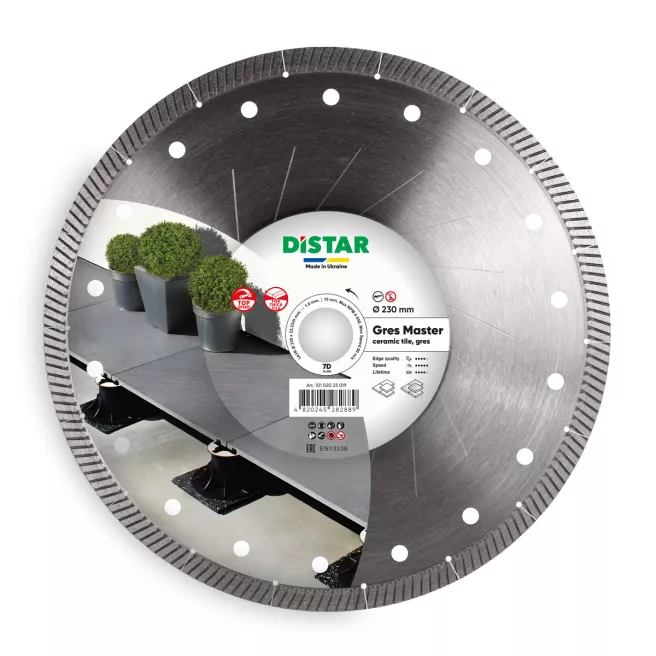 Distar Gres Master 230 mm – Disque carrelage 20 mm terrasse