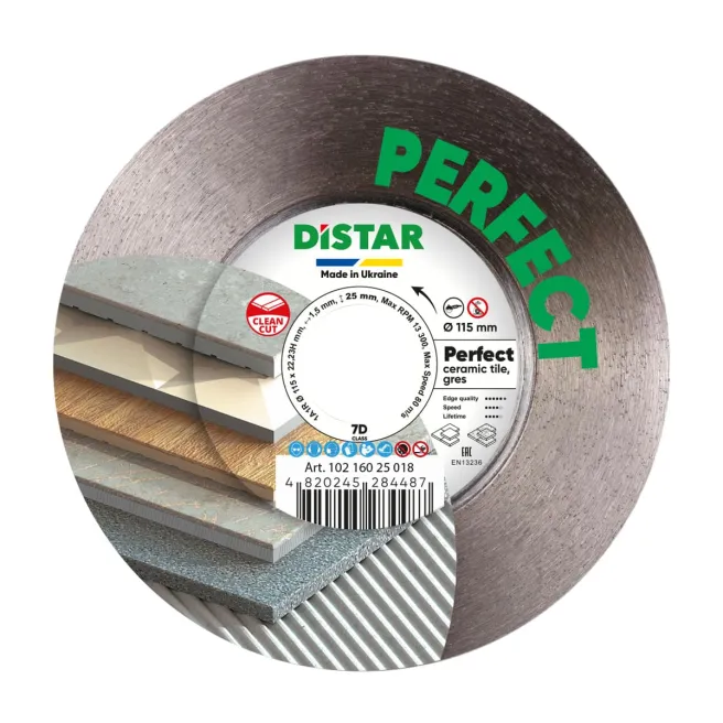 Distar Perfect 115 mm – Disque coupe propre grès cérame
