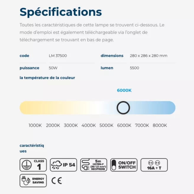 Lampe lumx globe 360°