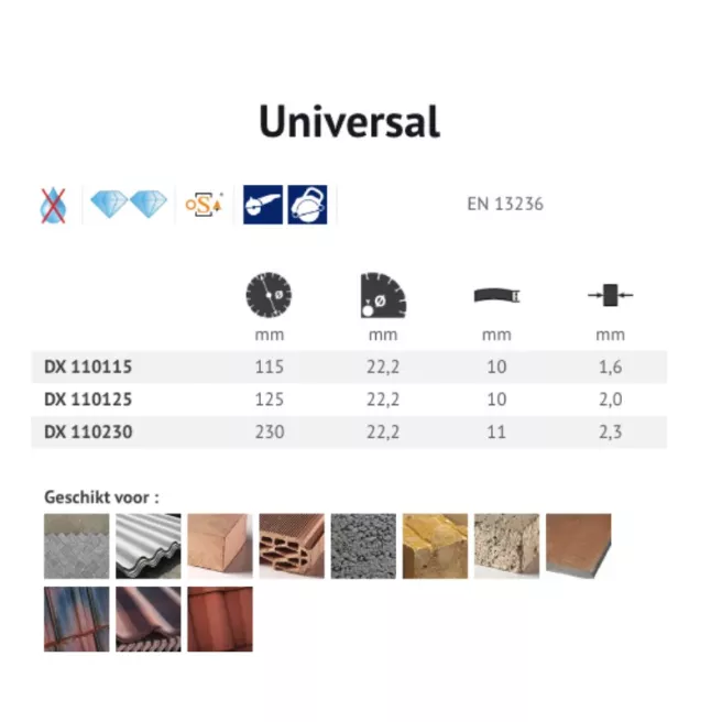 Disque Diax 230 x 22,2 mm Universal